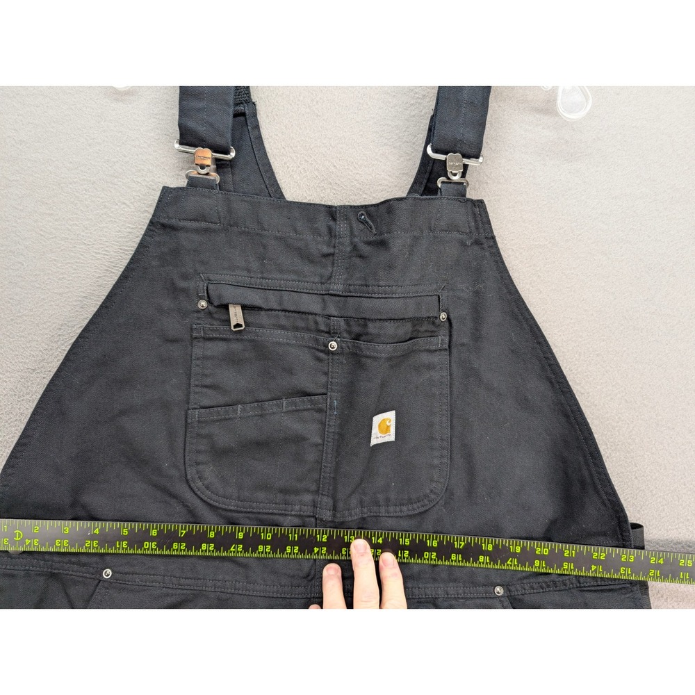 Carhartt Washed Duck Insulated Bib Overalls Women's XXL Tall Black OR4031-W NWT - Picture 9 of 16